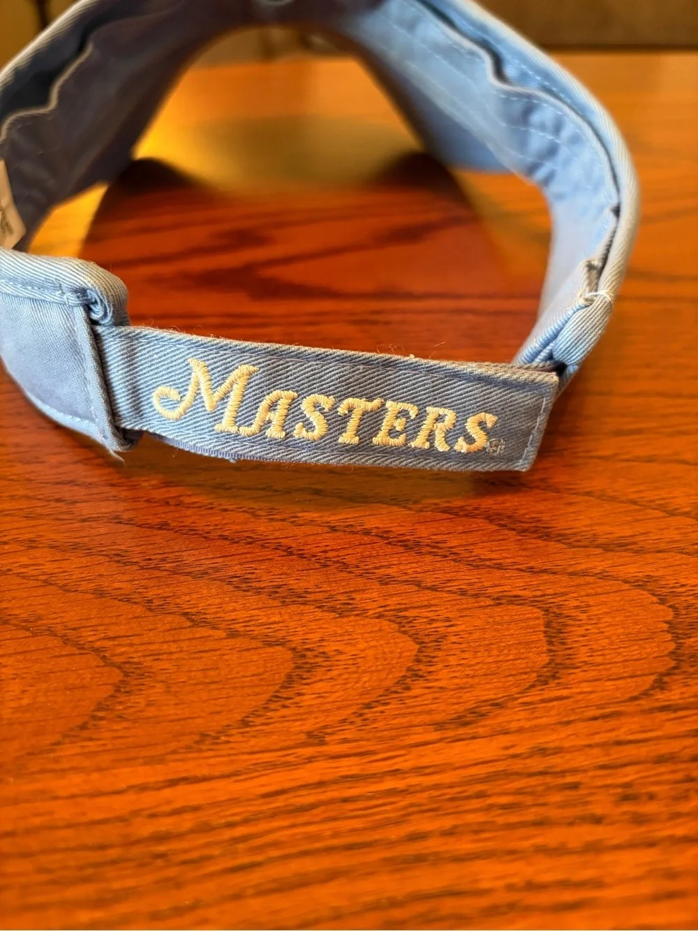 Light Blue Golf Visor with Embroidered Masters Map Patch